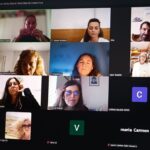 Interfaç de videotrucada de la formació online l'Escola de Famílies de Dincat amb membres i famílies d'APASA